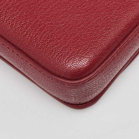 Burberry Red Leather Wallet On Chain D-Ring Crossbody Bag - Picture 4 of 10